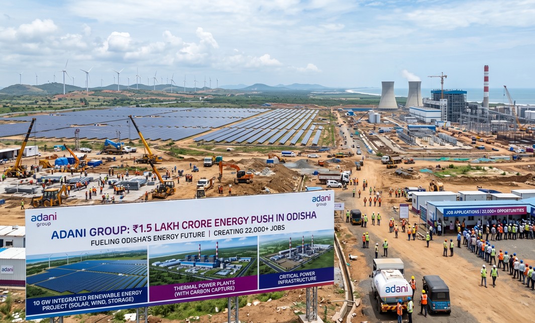 Adani Group Plans ₹1.5 Lakh Crore Energy Push in Odisha, Eyes 22,000+ Jobs